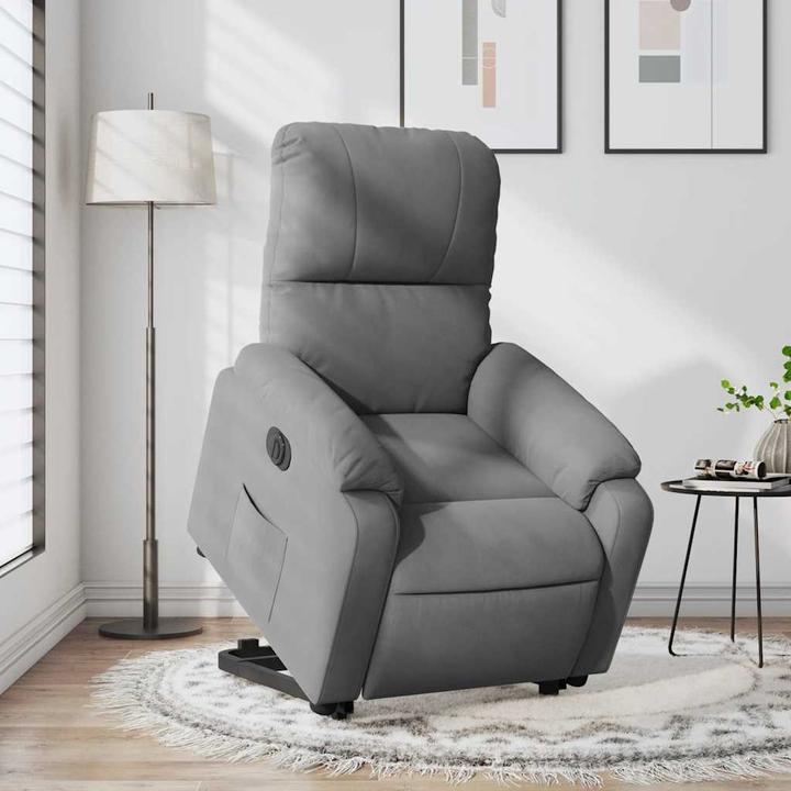 Actual product image VidaXL Relaxing armchair stand-up aid electric microfibre fabric