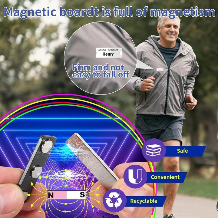 Produktbild Swissdetector Magnete - Starke, hochwertige Namensschildhalter (10x)