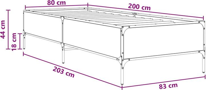 Produktbild vidaXL Moderner Bettrahmen (80 x 200 cm)