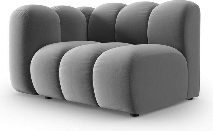 Image du produit Micadoni Chauffeuse Gauche Velours, "Lupine", 1 Place, 115x95x70Fabriqué en Europe (Canapé modulaire, 1 place)