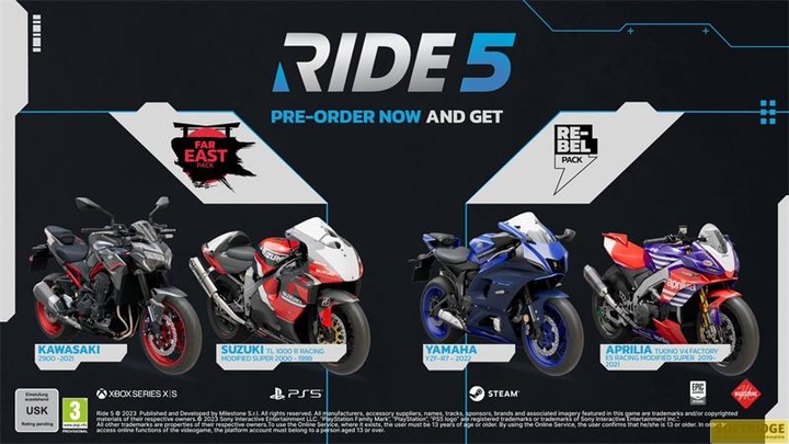 Actual product image Milestone RIDE 5 Day One Edition (PS5, DE)