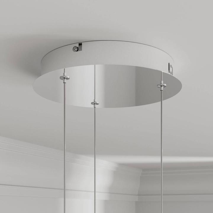 Actual product image Lucande Hayley 3 pendant light Clear/Chrome (1175 lm)
