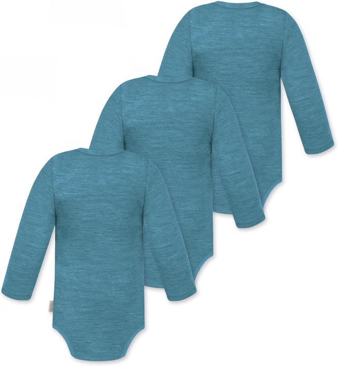 Produktbild Normani 3er Pack Baby Merino Langarmbody „Tuai" - 9399 (56)