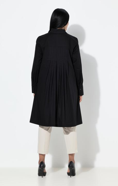 Immagine prodotto Ulla Popken Blusa dal taglio lungo e svasato con spacchetti, collo da camicia e maniche lunghe (60)