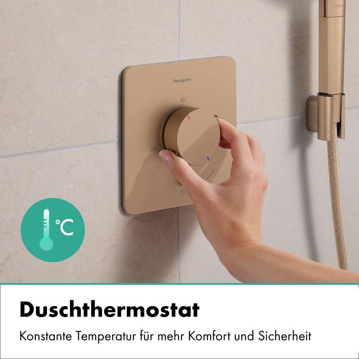 Actual product image hansgrohe Thermostatic Shower and Bathtub Mixer with Safety Stop and Water-Saving Control
