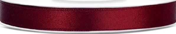Actual product image Partydeco Satin ribbon, deep red, 6mm/25m (1 pc. / 25 lm) (1 Piece)