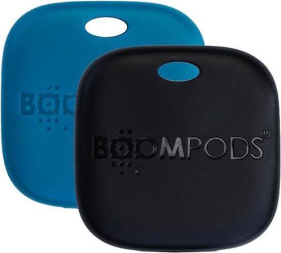 Produktbild Boompods Boomtag Rechargeable Duo Pack Blue & Black (iOS)