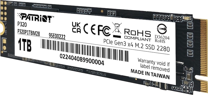 Nährwerte und Zutaten Patriot SSD Viper P320 M.2 PCI-Ex4 NVMe 1TB 3GB/s (1000 GB, M.2 2280)