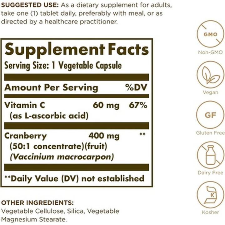 Actual product image Solgar Cranberry caps (60 Piece, Capsules, 154 g)