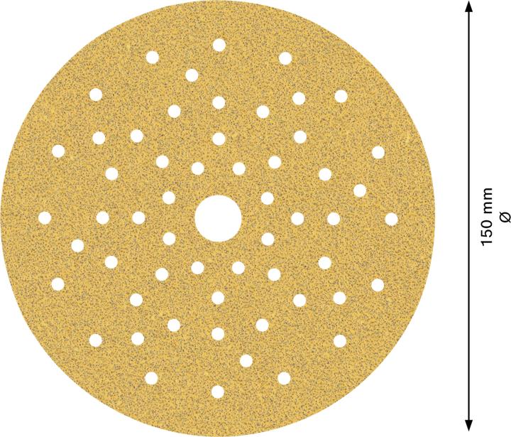 Immagine prodotto Bosch Professional Zubehör Expert C470 Carta vetrata multiforo per levigatrice rotorbitale, 150 mm, G 60, 50 pezzi. (60)