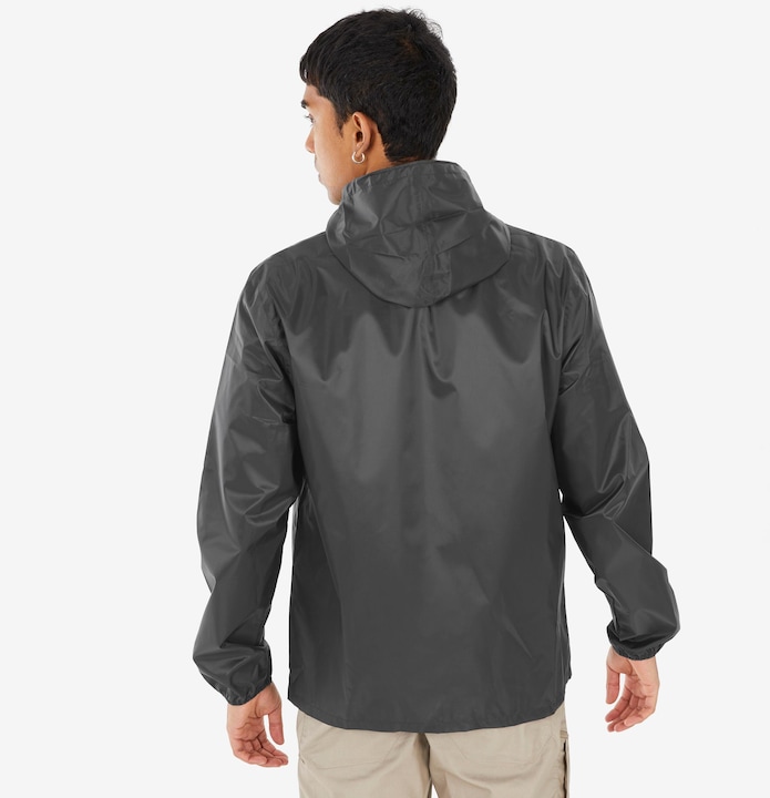 Actual product image Quechua Rain jacket men's Raincut Fullzip - black (XL)