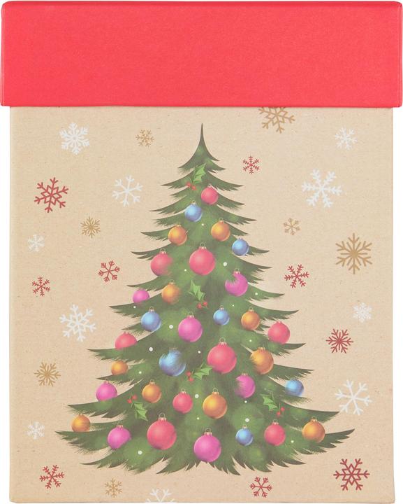 Actual product image Idena Christmas gift box Christmas tree multicoloured 18x18x22.5cm (1x)