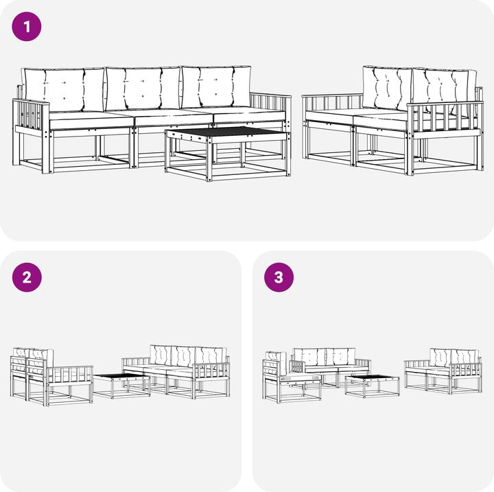 Actual product image vidaXL Outdoor-Sofagarnitur