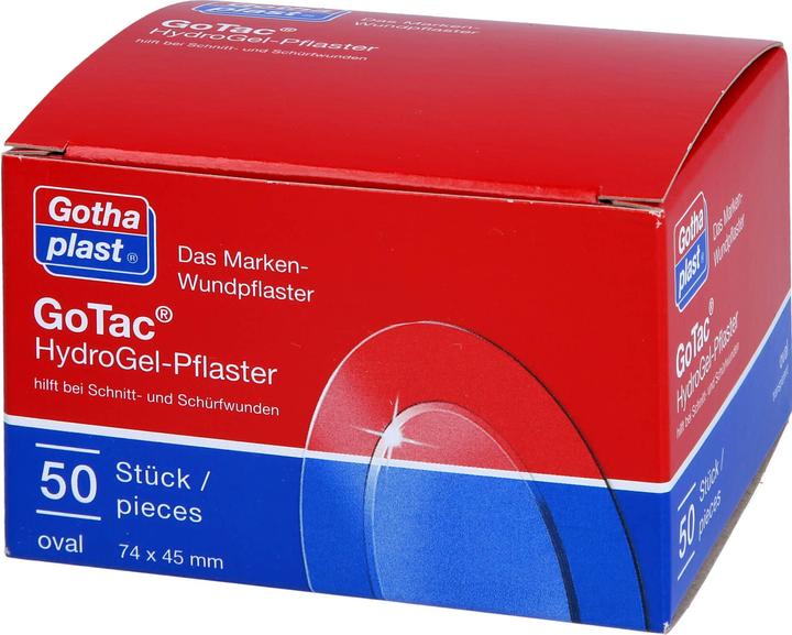 Actual product image Gothaplast GoTac Hydro Gel Plaster 74x45 mm oval, 50 pcs. plasters (50 x)
