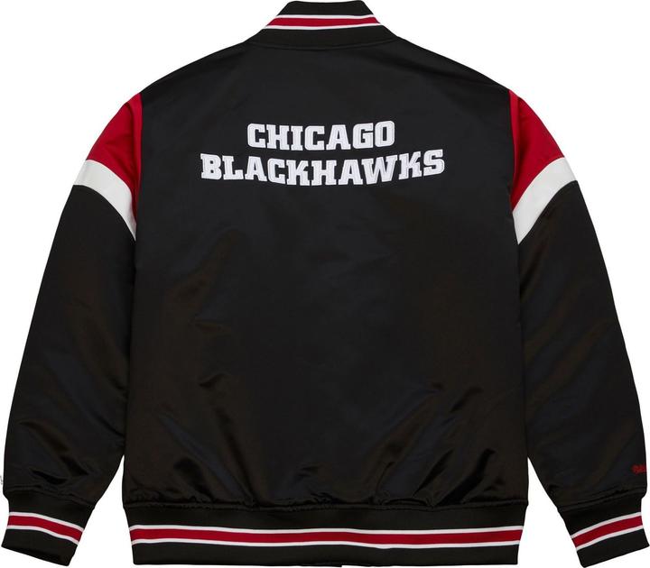 Actual product image Mitchell & Ness M&N Heavyweight Satin Veste NHL Chicago Blackhawks (M)