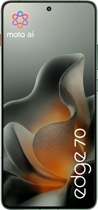 Actual product image Motorola Edge 70 6.7 Dual SIM Android 16 USB Type-C 12 GB 512 GB 4800 mAh Grün (512 GB, Green, Pantone Lily Pad, 6.70", Dual SIM, 5G)