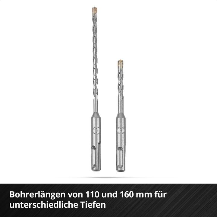 Produktbild Einhell SDS-Plus Hammerbohrer-Set, 265505, 5-10 mm, 5-teilig (10 Millimeter, 5 Millimeter, 6 Millimeter, 8 Millimeter)