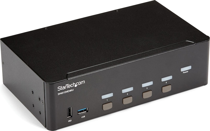 StarTech KVM Switch HDMI 4 Port - 4K 30 Hz - KVM Extender für HDMI - KVM HDMI Umschalter