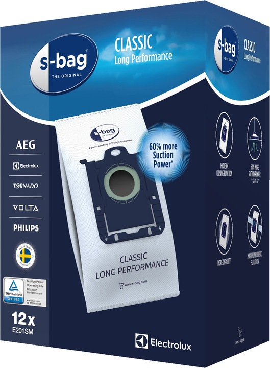 Actual product image Electrolux s-bag Classic Long Performance, Mega pack (12 Teilig) (12 x)