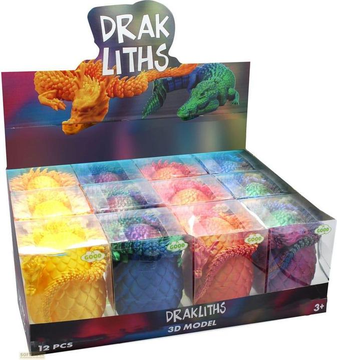 Produktbild Dungeons & Dragons Darkliths 3D Fidget Toy Drachenei mit Drache 15 cm Display (12)