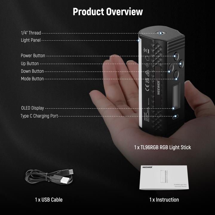 Actual product image Neewer Lamp TL96RGB LED RGB 2500-8500K