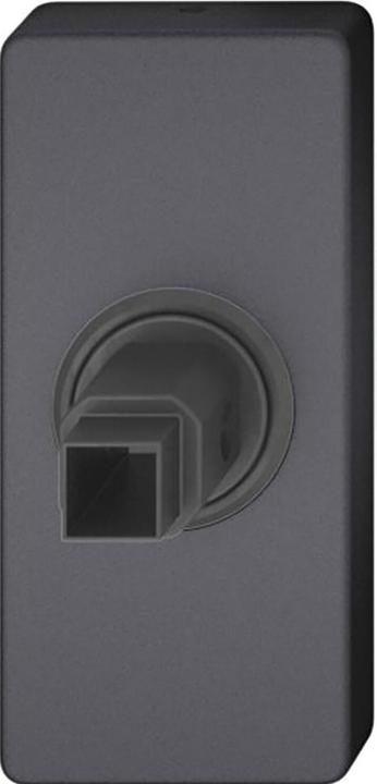 Actual product image FSB Square adapter rosette window handle, black matt aluminium