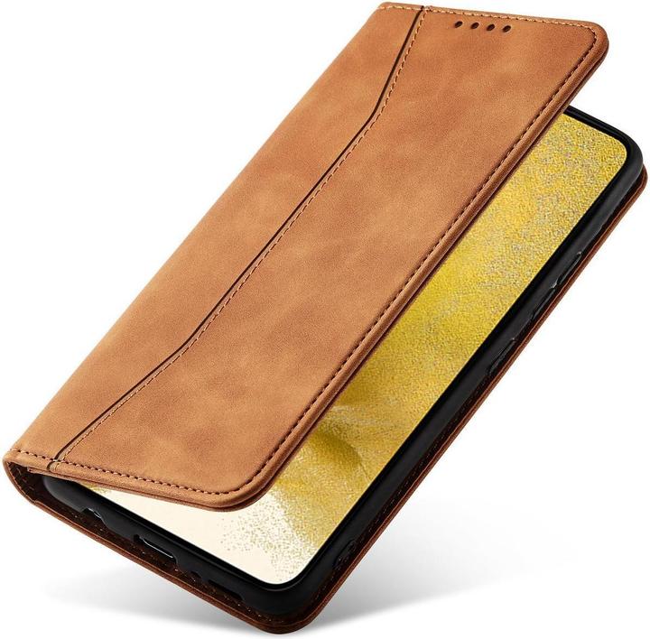 Actual product image Hurtel Magnet Fancy Case for Samsung Galaxy S23+ flip cover wallet stand brown (Samsung Galaxy S23+)