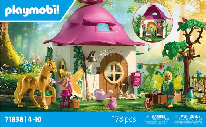 Actual product image Playmobil 71838 Gemütliches Feenzuhause mit Goldeinhorn und Stall (71838, Playmobil Princess Magic)