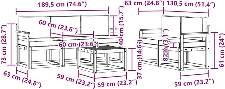 Produktbild vidaXL Outdoor-Sofa
