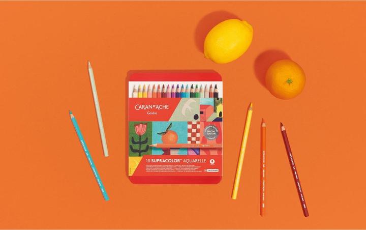 Actual product image Caran d'Ache Supracolor Aquarelle Metallschachtel Sonderedition (18x)