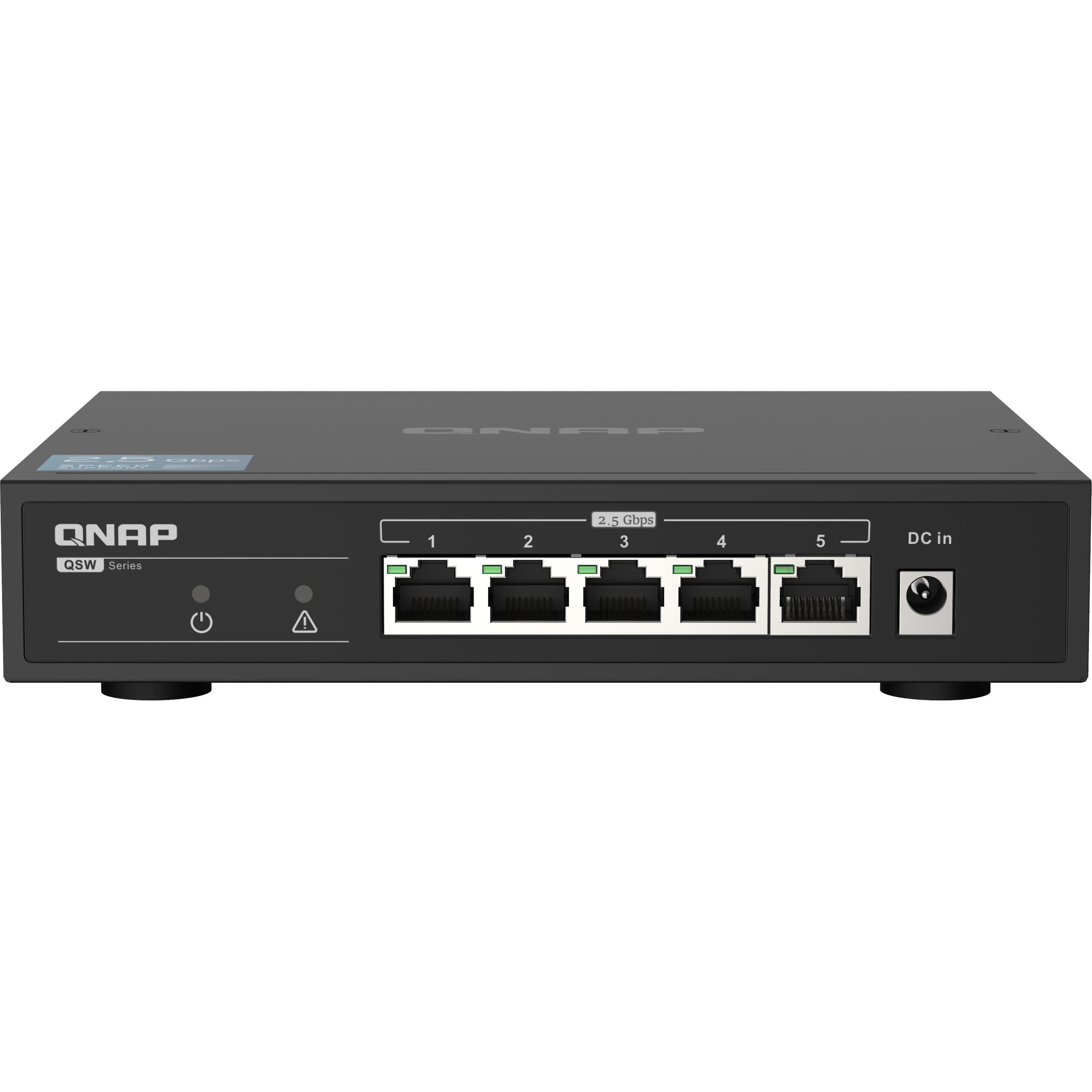 QNAP QSW-1105-5T (5 Ports), Netzwerk Switch, Schwarz