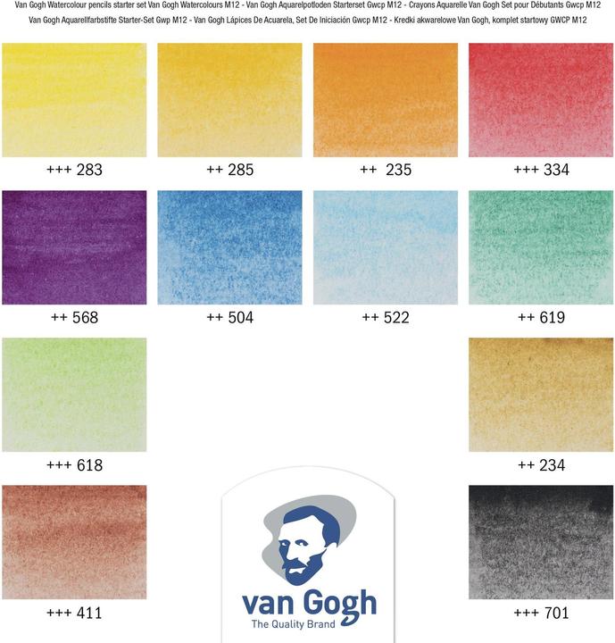 Produktbild Van Gogh Aquarellfarbstifte Starter-Set 12 Stück (12x)