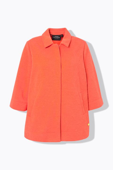Actual product image Ulla Popken Textured 3/4 Sleeve Jersey Jacket (58)