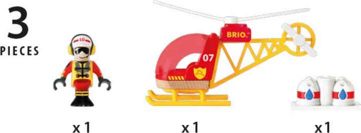 Actual product image Brio Fire Brigade Helicopter
