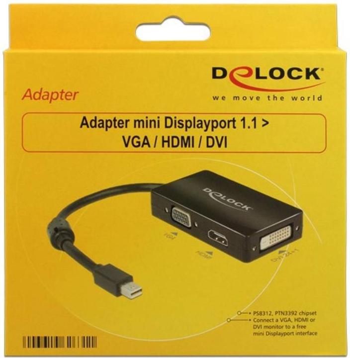 Actual product image Delock Mini DP zu (DVI, HDMI, VGA, 16 cm)