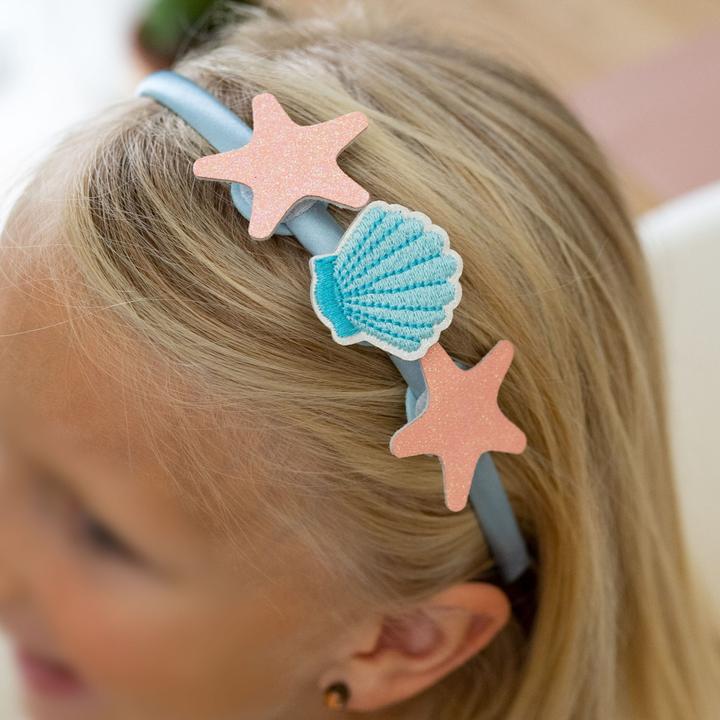 Immagine prodotto Papierdrachen Set di gioielli per capelli - Cerchietto con toppe - Sirena (Decorazioni)