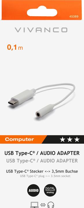 Actual product image Vivanco Adapter (0.10 m, 3.5mm jack (AUX))
