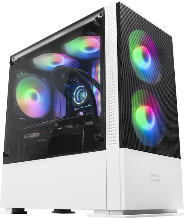 Actual product image Mars Gaming Boitier Mini Tour Micro Atx Mcz RGB Avec Panneau Vitré (Blanc) (Mini-ITX, mATX)