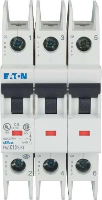 Actual product image Eaton MOE FAZ-C10/3-RT circuit breaker 10A 3p C-Char