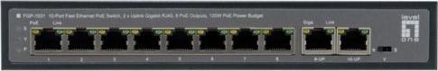 Produktbild LevelOne Switch 28x FE FGP-1031 2xGE 8xPoE sw (20 Ports)