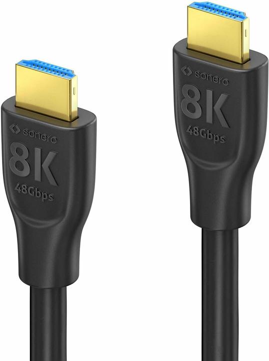 Image du produit Sonero Câble HDMI Premium High Speed avec Ethernet, 0,5 m, HDMI 2.1 (0.50 m, HDMI, 2.1)