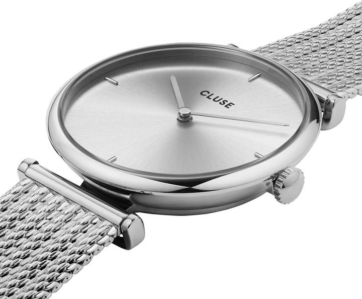 Actual product image Cluse Triomphe Mesh Silver (Analogue wristwatch, 33 mm)