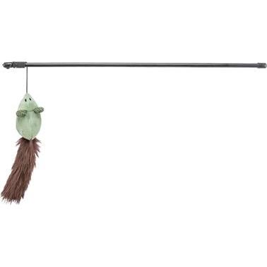 Trixie Kattenhengel Muis Kunststof / Pluche - 46 Cm (Kauspielzeug), Katzenspielzeug