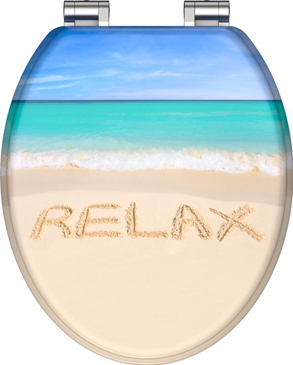 Actual product image Schütte WC seat wood MDF WC seat RELAX soft-close 80131 Beach