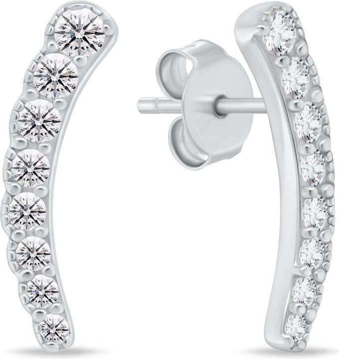 Immagine prodotto Brilio Argento - Orecchini lunghi in argento con zirconi EA468W