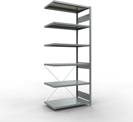 Produktbild Schulte Lagertechnik Stecksystem Anbauregal MULTIplus250 mit Kreuzstrebe