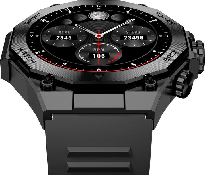 Actual product image KSIX Titanium smartwatch, AMOLED 1,43” display, 2 straps, 5 days aut., Sport and health modes, Calls