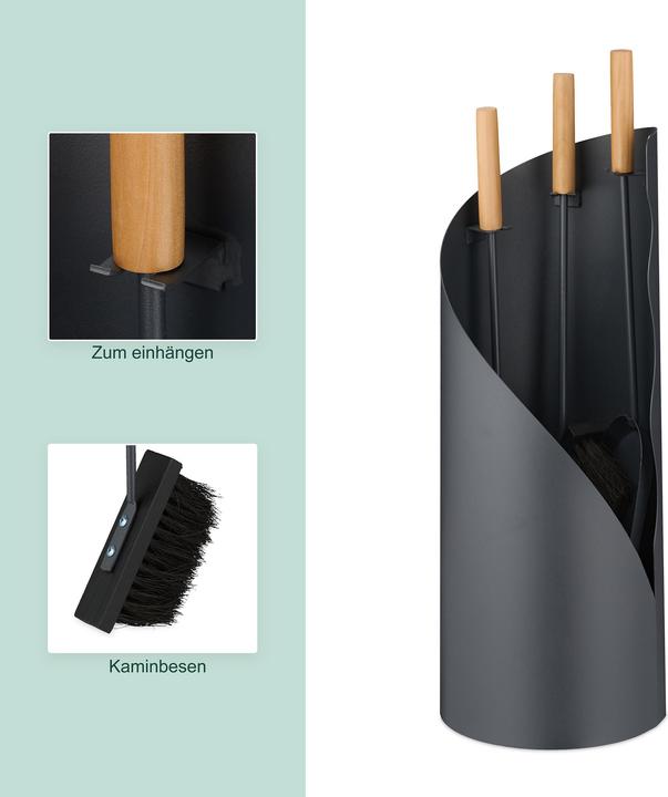 Actual product image Relaxdays 4-tlg. Kaminbesteck-Set (57 x 20 cm)