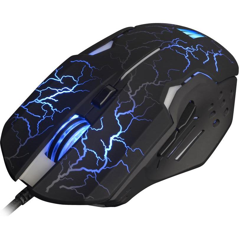 Wasdkeys - M200 - Souris de jeu laser filaire RGB noire (Kabelgebunden) (0005-M200)