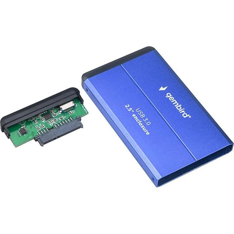 Thumbnail - Gembird EE2-U3S-2-B Speicherlaufwerksgehäuse HDD-Gehäuse Blau 2.5" (2.5"), Festplattengehäuse, Blau
